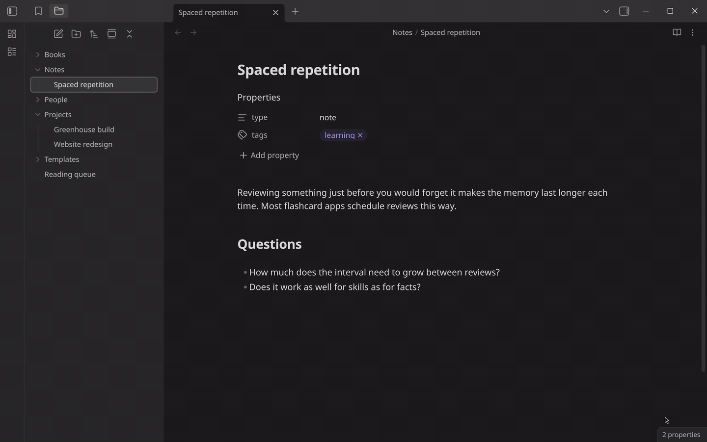 Running "Add sources" on a note, typing three sources on separate lines in the multi-line prompt, submitting with Ctrl/Cmd+Enter, and a new sources property with three items appearing in the note